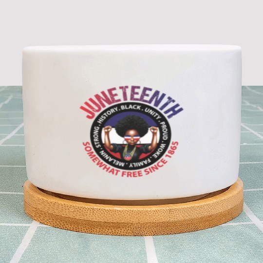 Juneteenth Red White and Blue Power Plant Pots