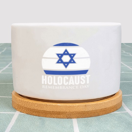 Holocaust Remembrance Day Star David White Blue Plant Pots
