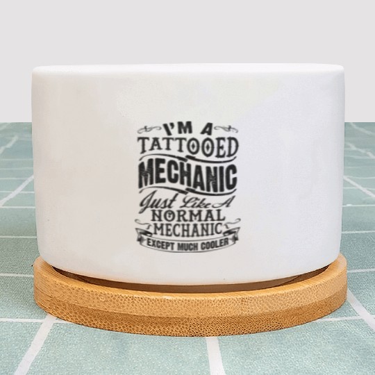 Tattooed Mechanic Plant Pots