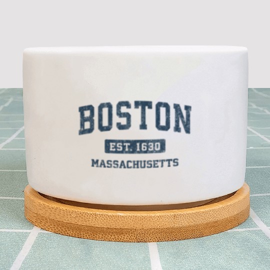 Boston Massachusetts Ma Vintage Athletic Plant Pots