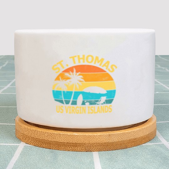 Travel St Thomas Us Virgin Islands Vacation Souven Plant Pots
