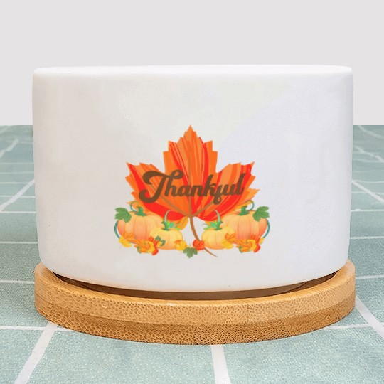 Pumpkin Fall Autumn Thankful Thanksgiving Plant Pots