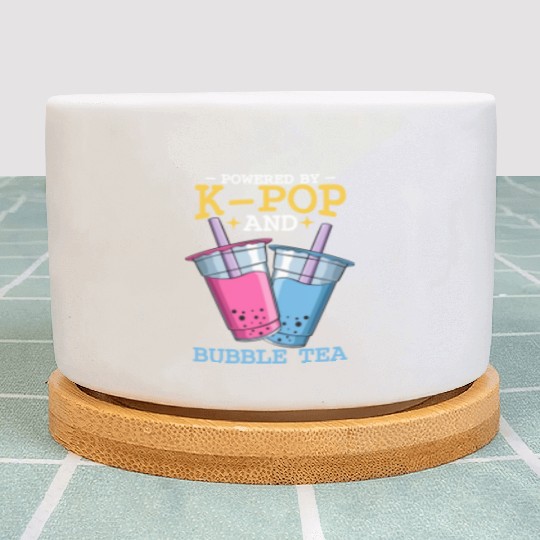 Powered By K Pop And Bubble Tea Kawaii Korean Boba Plant Pots