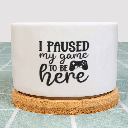 I Paused My Game To Be Here Plant Pots