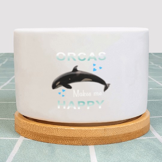 Orcas Make Me Happy Killer Whale Plant Pots