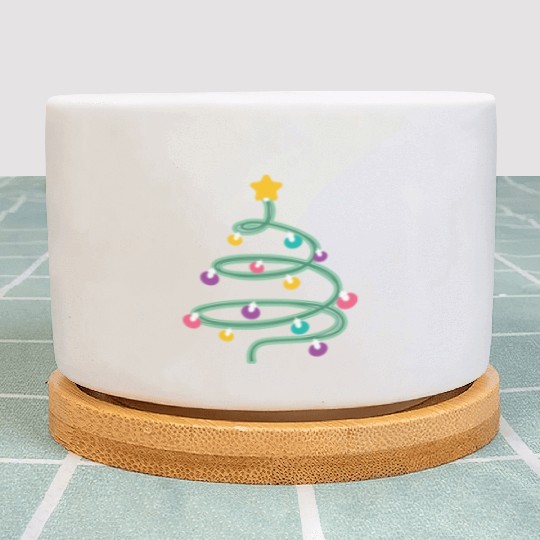 Christmas Light Christmas Tree Plant Pots