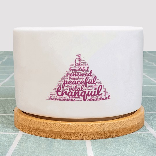 Positive Triangular Wordplay Plant Pots