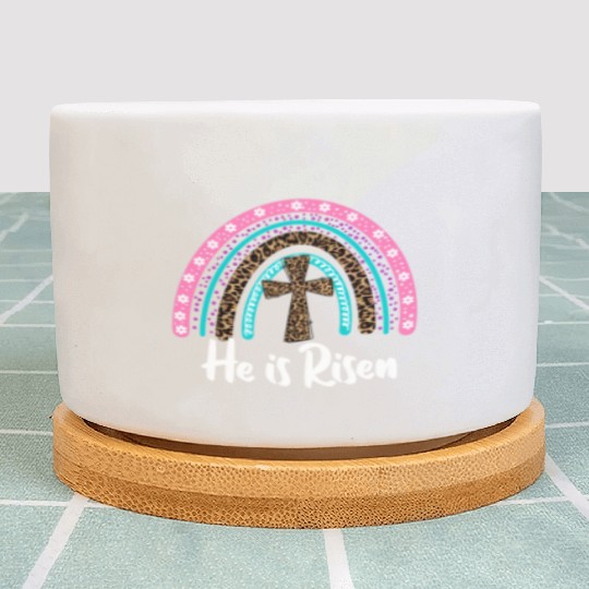 Easter For Christian N Mom He Is Risen Leopard Plant Pots