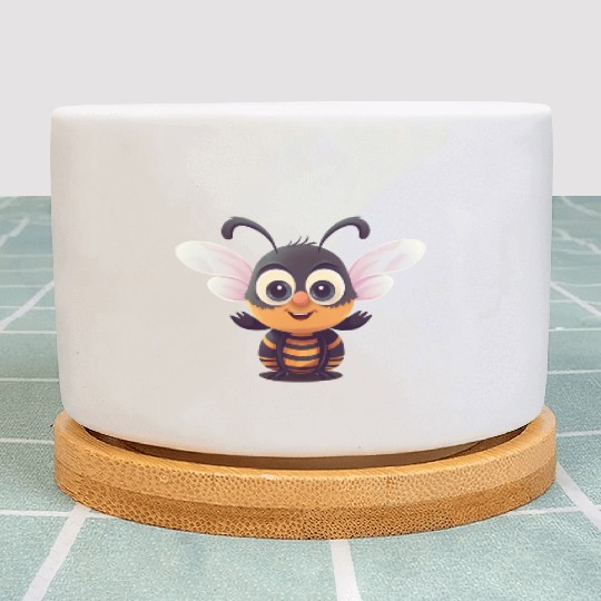 Cute Superhero Bee Bumblebee Wasp Plant Pots