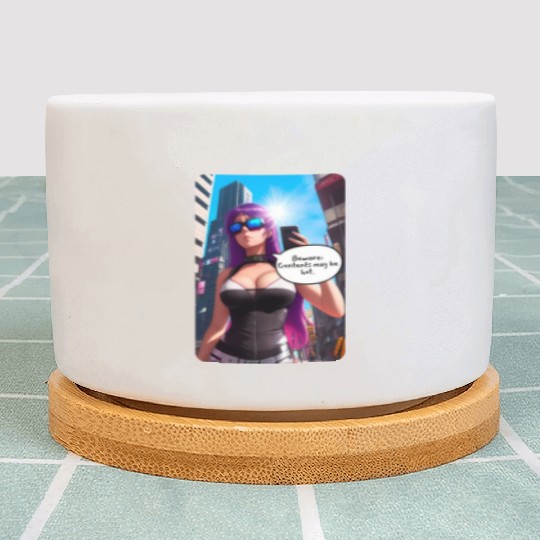 Cyberpunk Waifu Influencer Design 5 Plant Pots