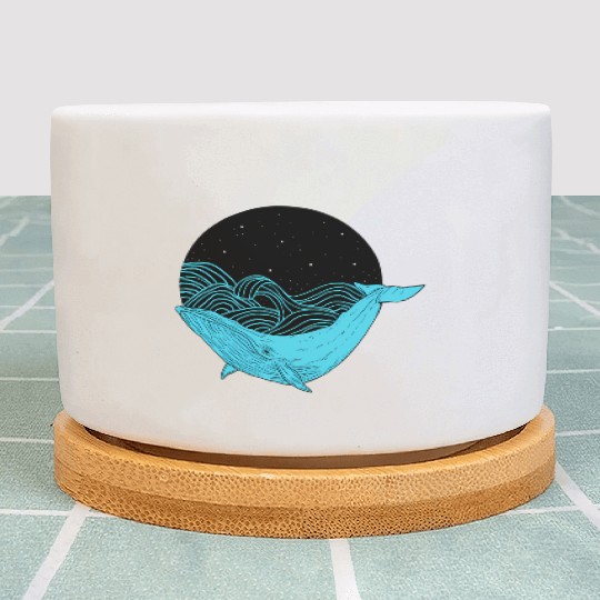 Humpback Whale Midnight Space Whale Plant Pots