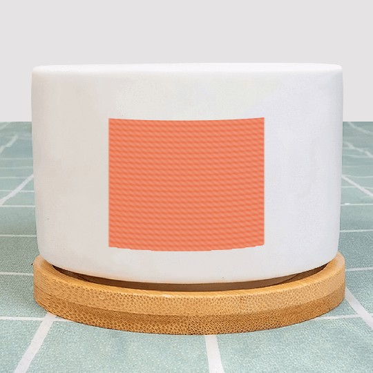 Retro Orange Geometric Pattern Plant Pots