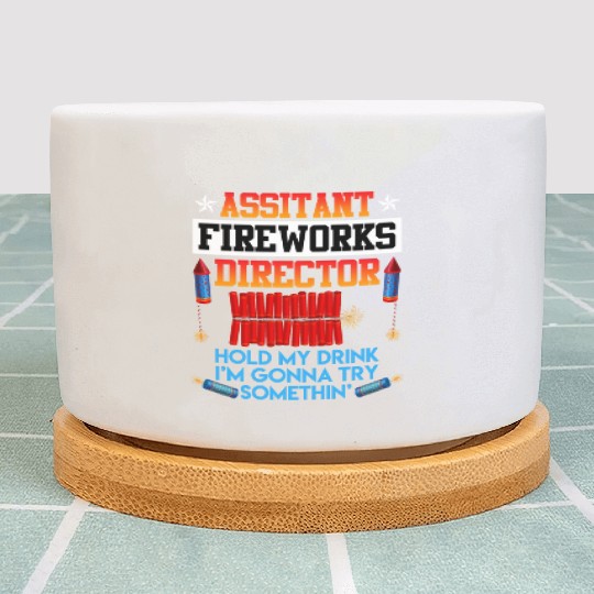 Independence Day Assistant Fireworks Director USA Plant Pots