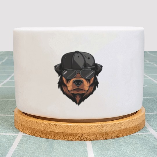Rottweiler Gangster Plant Pots