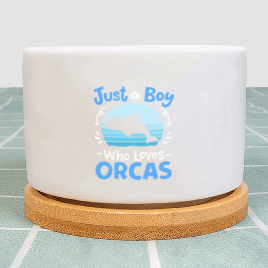 Orcas Whales Orca Lover Retro Plant Pots