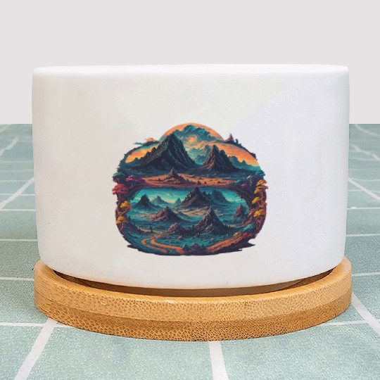 Psychedelic mystical illustration Plant Pots