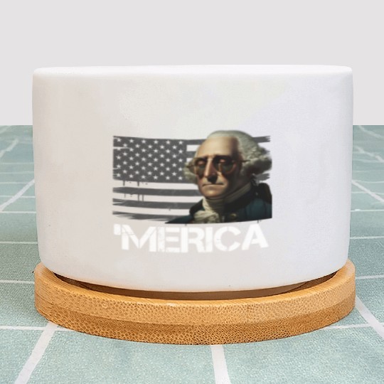 Merica George Washington Independence Day USA Plant Pots
