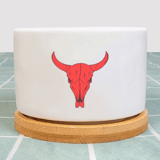 RED CUTE GOAT Plant Pots