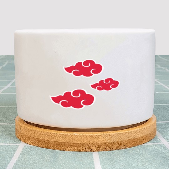 Ninja Red Clouds Anime Plant Pots