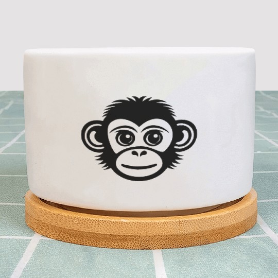 Ape Face Apes Apelike Jungle Primate Plant Pots