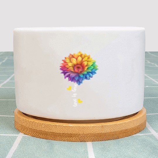 Rainbow Sunflower Lover LGBTQ Community Lesbian Plant Pots