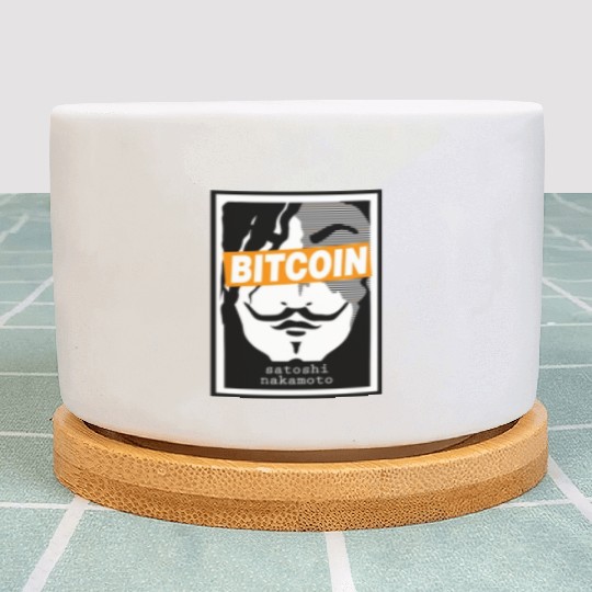 Bitcoin Coin-Satoshi Nakamoto Plant Pots