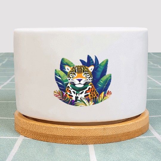 Jaguar in the Tropics Plant Pots