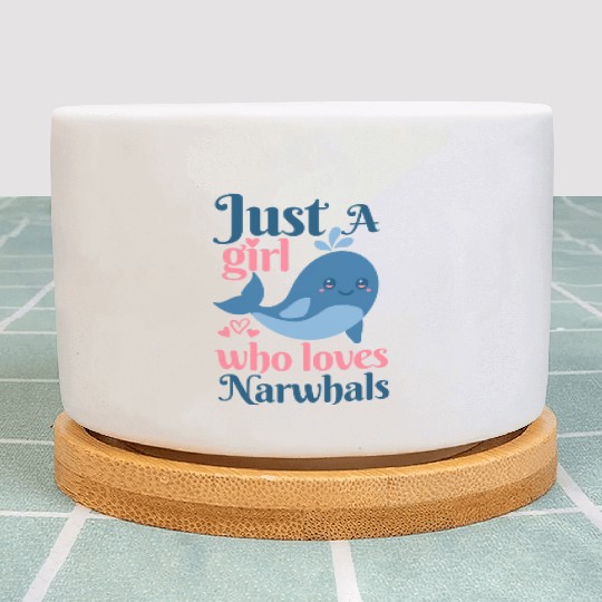 Narwhal Narwhal Lover red Plant Pots