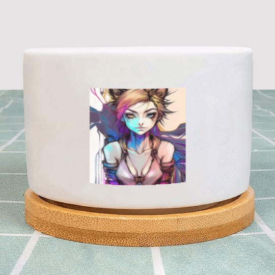 lady punk Plant Pots