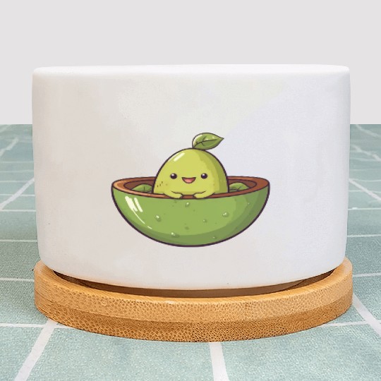 Avocado meets Lime, Fresh Fruit Design Plant Pots