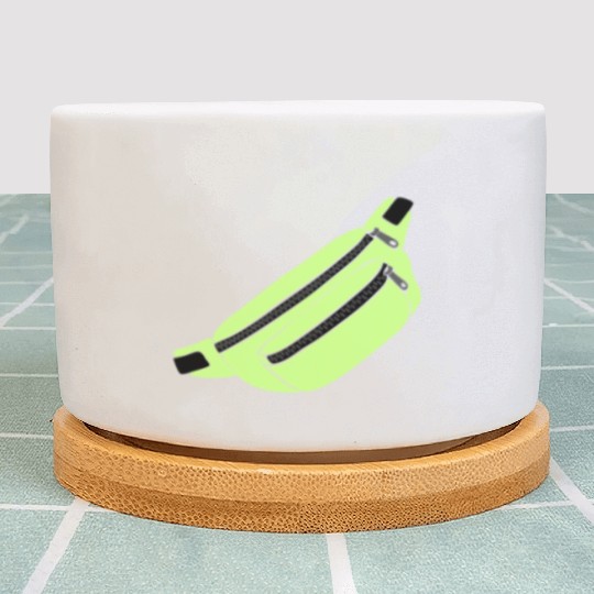 Lime Green Fanny Pack Illustration Plant Pots