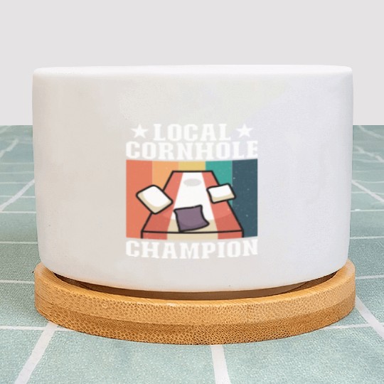 Local Cornhole Champion Bean Bag Lover Plant Pots