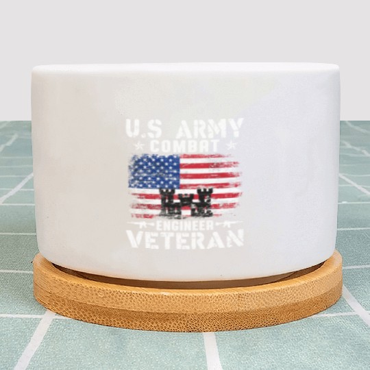US Army Combat Engineer Veteran Plant Pots