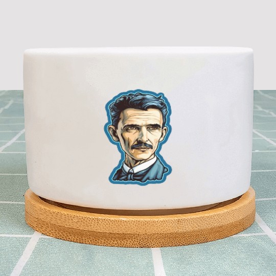 Nikola Tesla Physics Nerd Geek Plant Pots
