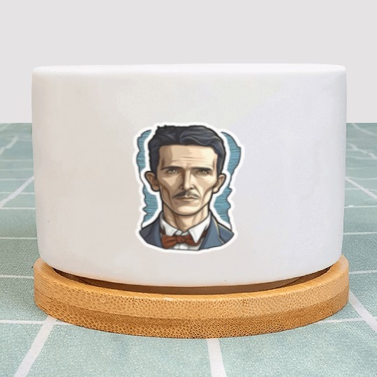 Nikola Tesla Physics Nerd Geek Plant Pots