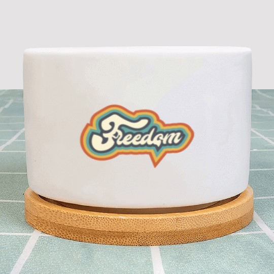Freedom Typography Plant Pots