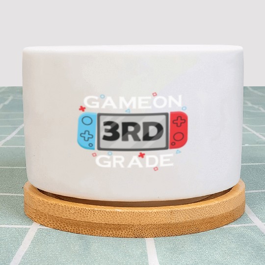 Back To School Game On 3rd Grade Funny Gamer Kid Plant Pots