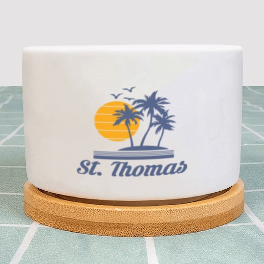 Saint St Thomas Caribbean Island Beach Plant Pots