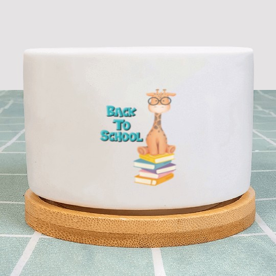 Back To School Giraffe Plant Pots