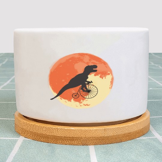 T Rex On The Road Trip Through The World Plant Pots