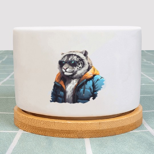 Street Style Snow Leopard | Leopard Lovers Plant Pots