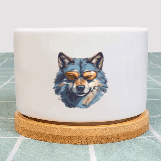Street Style Gray Wolf | Wolf Lovers Plant Pots