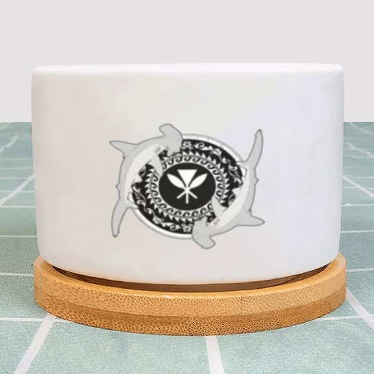 Kanaka Maoli Hammerhead Shark Plant Pots