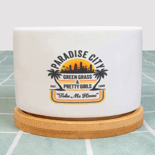 Paradise City: Funny 80's Rock Vibes Plant Pots