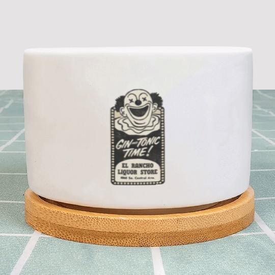 Vintage Clown Liquor Store South Central Plant Pots