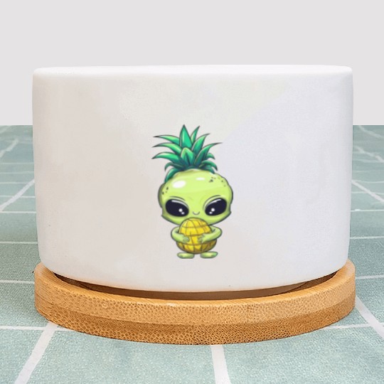 Pineapple-Hair Alien: Green & Funny Plant Pots