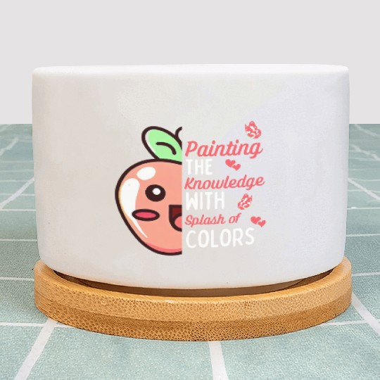 Painting the knowledge Plant Pots