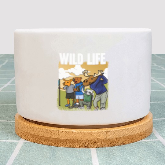 Funny Golf Plant Pots With Deer Raccoon Moose Bear Golf