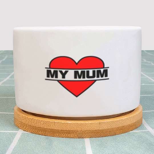 Heart I love my mummy Plant Pots