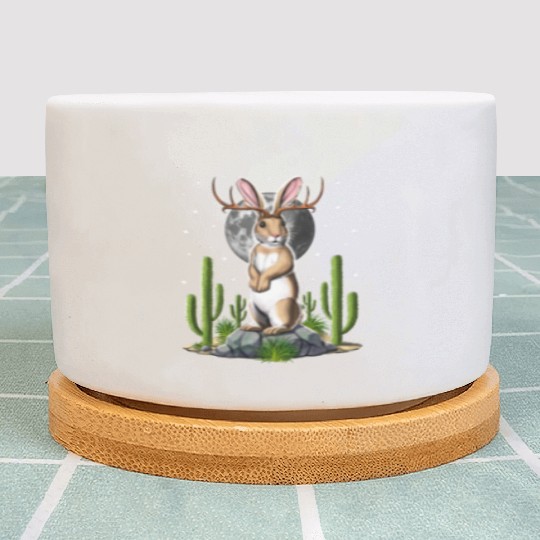 Jackalope Rabbit Plant Pots